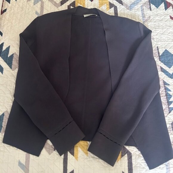 MM Lafleur Knit Cardigan Blazer Sant Ambroeus Jardigan in Charcoal- Small - Picture 2 of 8